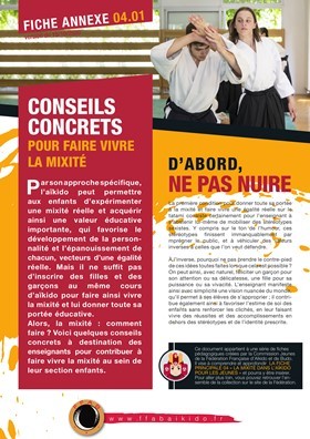 Conseils concrets pour faire vivre la mixité - Annexe 1 de la Fiche pédagogique Jeunes n° 04