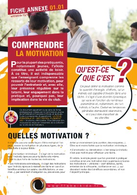  Comprendre la motivation - Annexe 1 de la Fiche pédagogique Jeunes n° 01